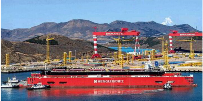조선 용량 확장의 대표적 사례로 꼽히는 중국 헝리중공업 야드. 사진 : Hengli Heavy Industry